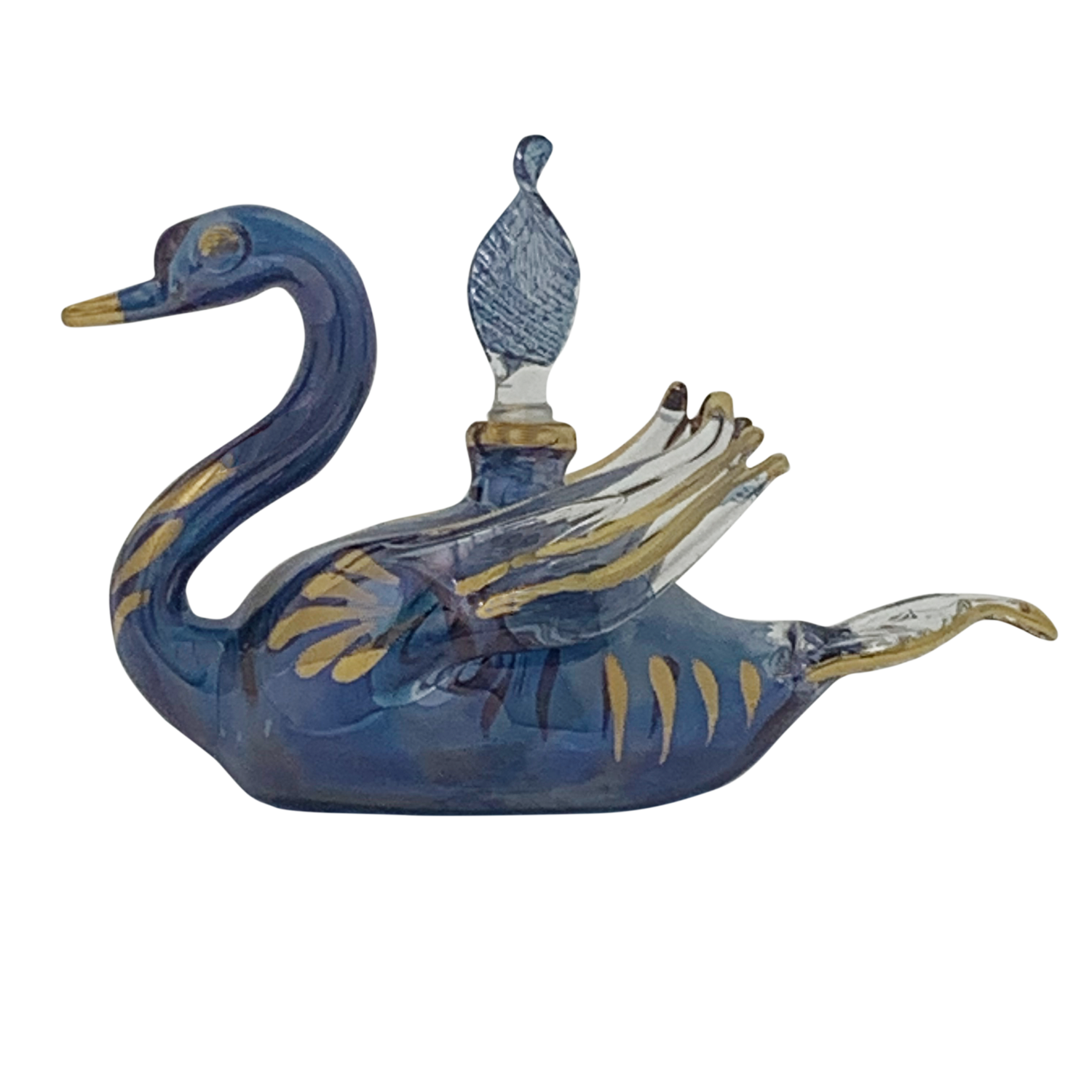 Egyptian Blown Glass Swan Bottle with 2oz Anointing Oil - Image 2