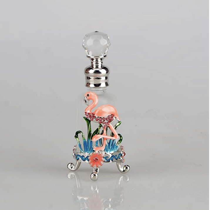 Frosted Anointing Oil Bottle Flamingo - Image 2