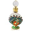 Frosted White Peacock Anointing Oil with Gold accents 1 oz